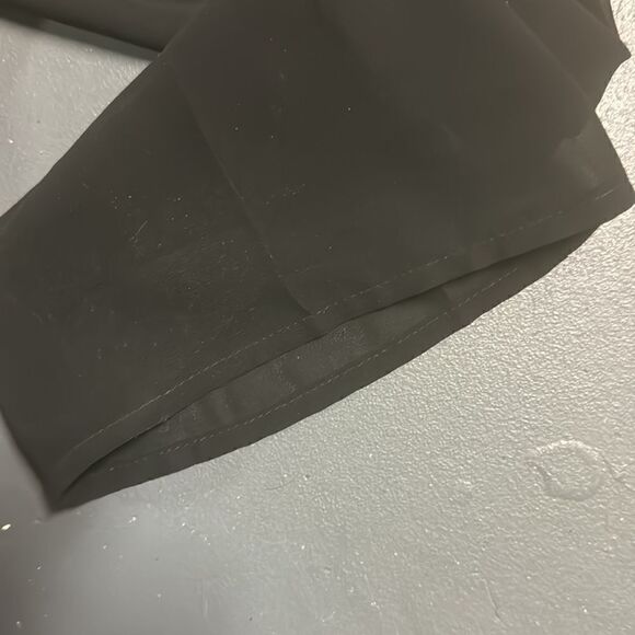 Black Sheer Marciano Bell Sleeve Ruffle Blouse - Picture 7 of 9